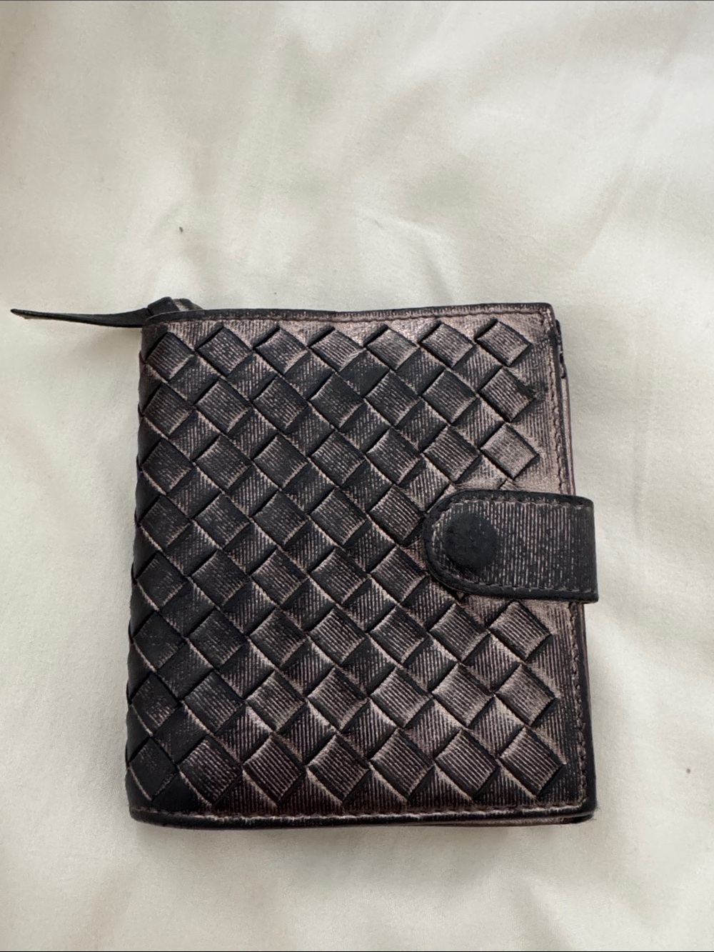 Bottega Veneta Wallet Gunmetal Silver Metallic